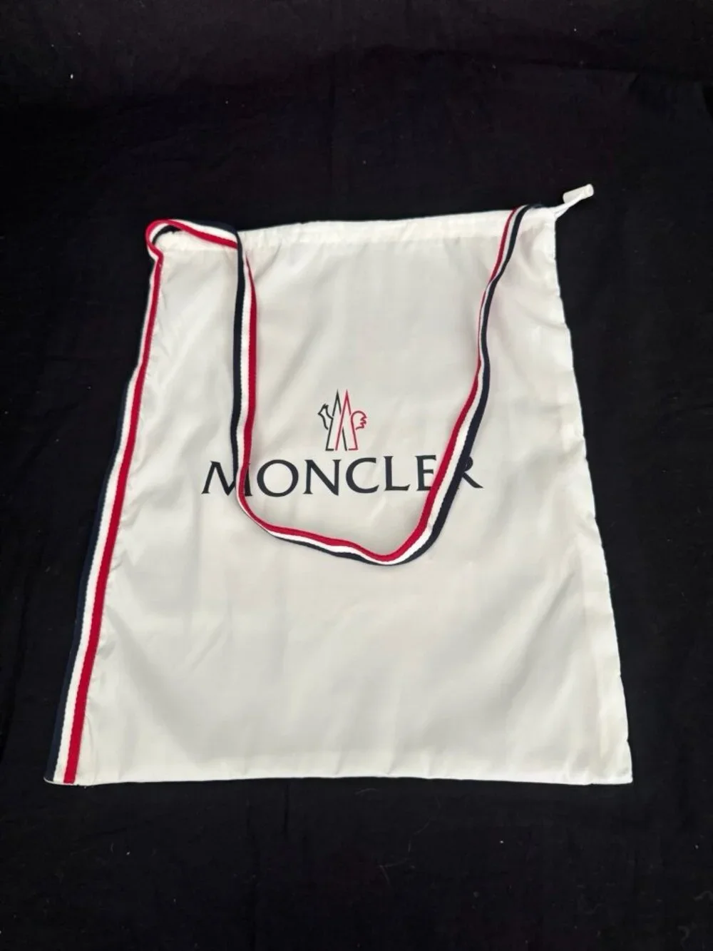 Moncler Dust Bag Storage Cover Drawstring White Red  19